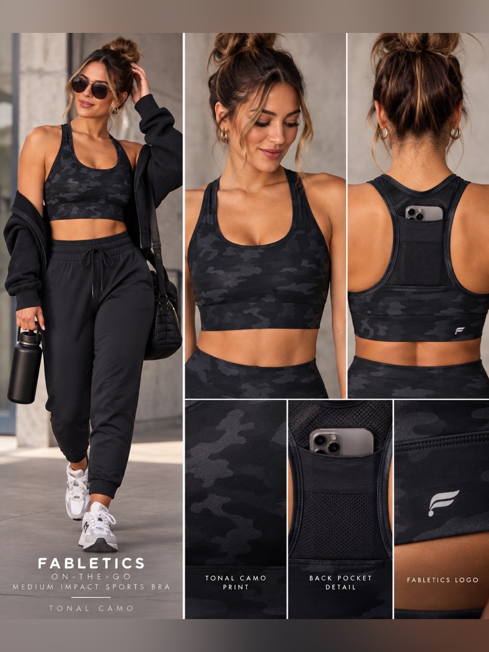 FABLETICS On The Go Medium Impact Sports Bra EUV